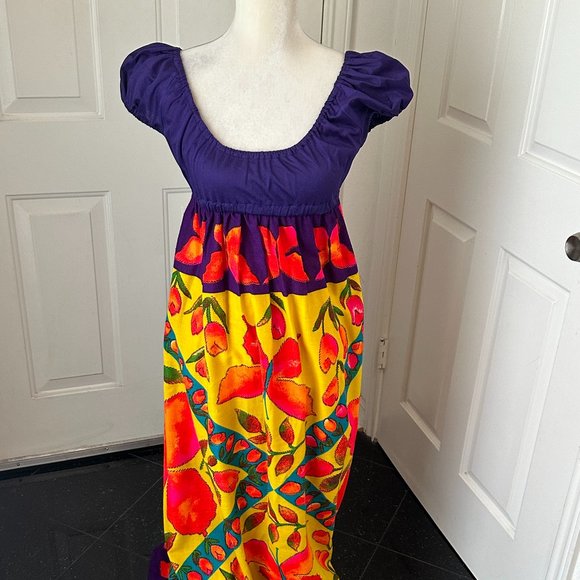 Vintage 70s Young Edwardian by Arpeja Maxi Dress – Boho Butterfly Juliet Gown 9 - Picture 2 of 8